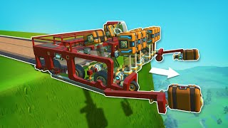 This Machine Builds Roads AND Bridges Automatically! - Scrap Mechanic Gameplay