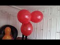 B2p  4 2ft round red balloons  which one will burst first  youtube first