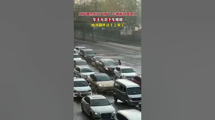 #新聞 #社會新聞 #news #socialnews 網友偶然拍到大雨下 車輛雨刮器罷工，車主無奈下車維修 - 天天要聞