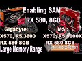 Enable sam on 8gb rx 580 with gigabyte  msi motherboards 72122