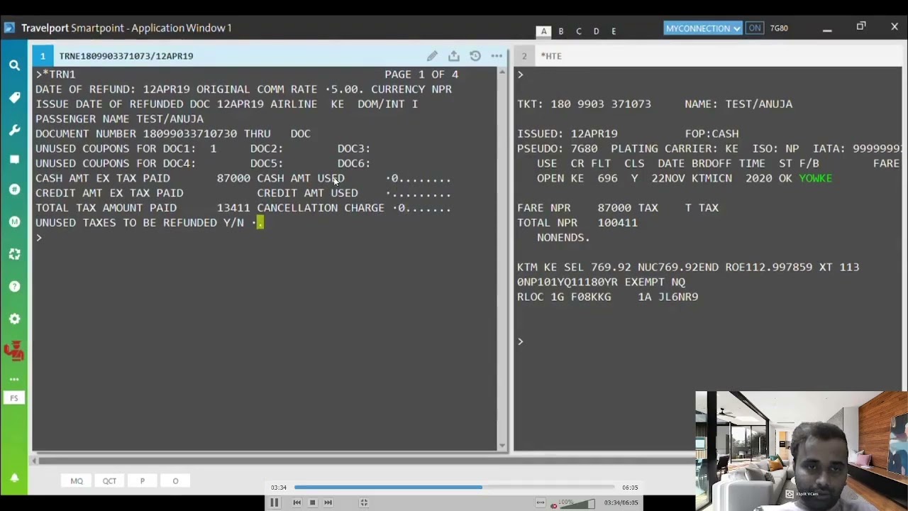 How to process full refund in Galileo