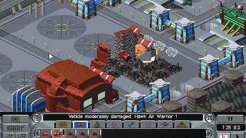 X-COM Apocalypse (Original Game) - Destroying a MegaFlyer Factory (Destruction Test)