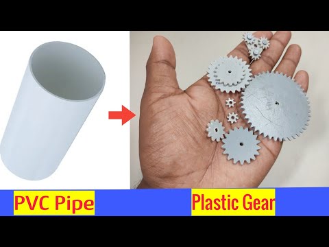 How To Make Plastic Gear at Home l PVC Pipe spur gear