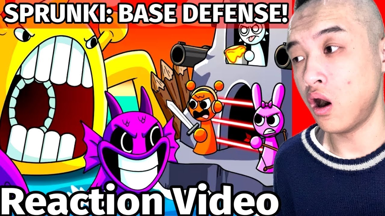 Reacting to SPRUNKI: BASE DEFENSE! (Cartoon Animation) by GameToons +