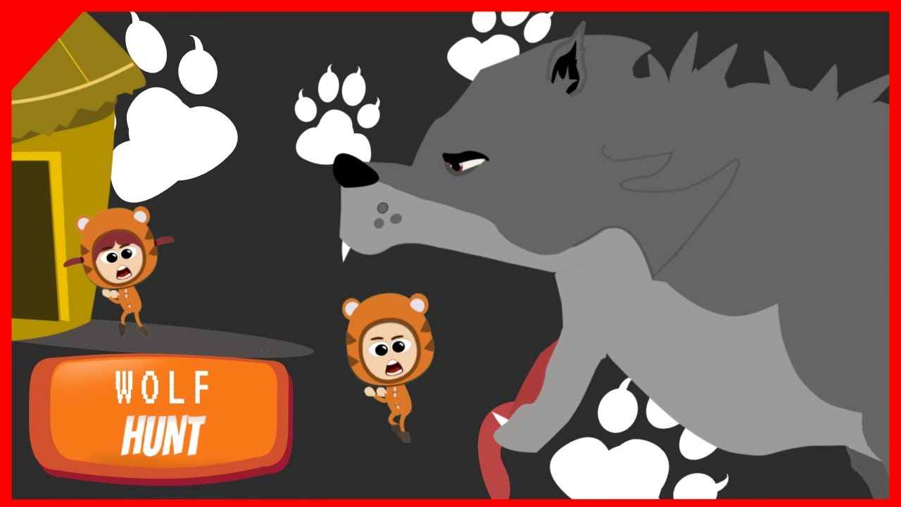 We’re going on a monster hunt –  grey WOLF ! Steve and Meg explore the dark forest !