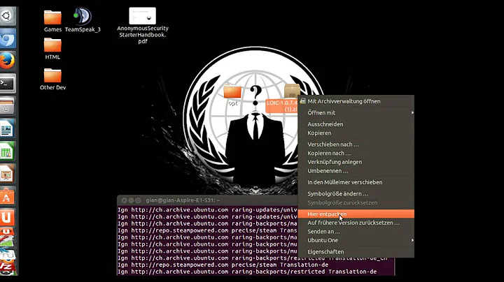 LOIC on Linux Ubuntu 13.04 without WINE! (HD)