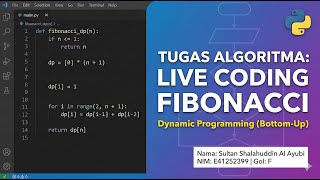 Tugas Algoritma: Live Coding Fibonacci dengan Dynamic Programming - Sultan Shalahuddin Al Ayubi