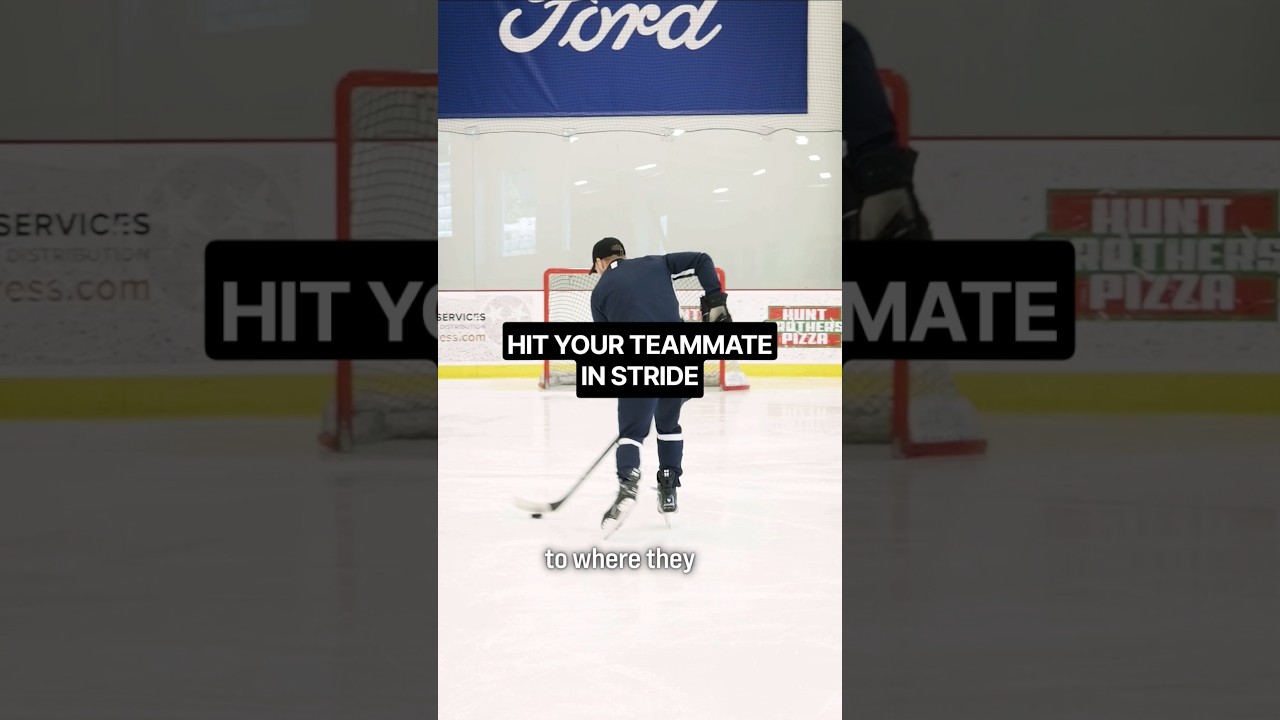 HIT YOUR TEAMMATE IN STRIDE #hockeycoaching #hockeytraining