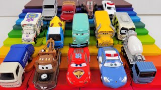 Colorful Cars & Rainbow stairs ☆ Miniature cars are driven!