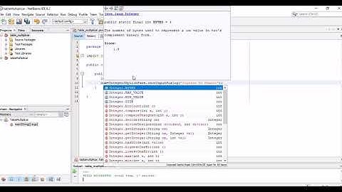 tabla multiplicar  java IDE NetBeans  (premier)