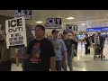 Protesters march inside Phoenix Sky Harbor against ICE agents