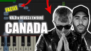 Vald & Heuss L'enfoiré - Canada | Vidéo Piano Tutoriel Facile Instrumental RAP (Piano Facile France)