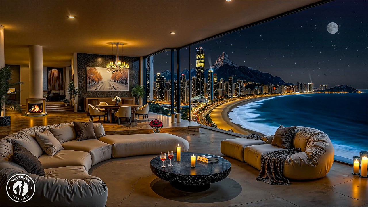 Melodious Jazz Music For A Relaxed Mind - Gentle Jazz Symphony In The Luxurious Apartment At Night