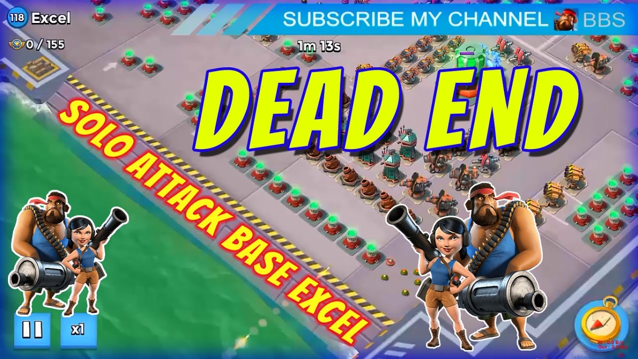 Boom Beach Operation Dead End Excel (Solo attack HZ) YouTube