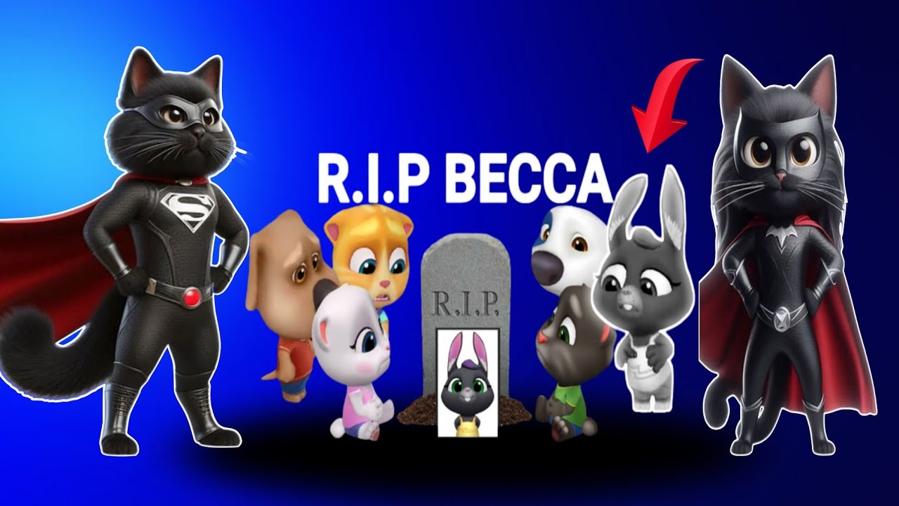 My Talking Tom Friends -Amoung Us RIP Becca|Scary Cats RIP Becca - YouTube