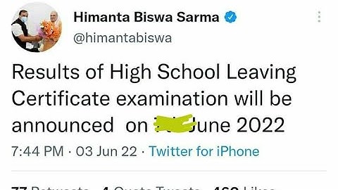 HSLC EXAM RESULT DATE ANNOUNCED 2022 #hslcexam2022 #cmhimantabiswasarma