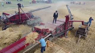 A fall day of threshing and plowing