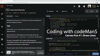 Codewars 7 kyu Canvas Fun #1: Draw Lines Javascript