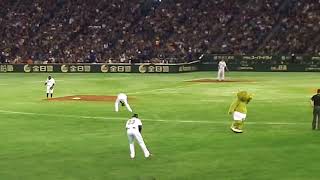 日米野球4 3回表 オービット マスコット パンツ一丁 Orbit Tokyo Dome
