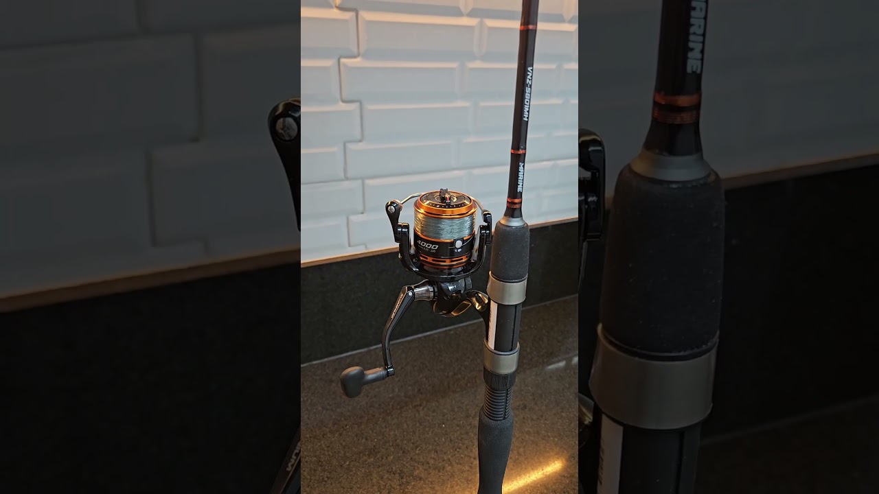 Conjunto Molinete Venza 4000 + Vara P/ Molinete Ms Carbono Sólido Venza (1,83m) 30lb