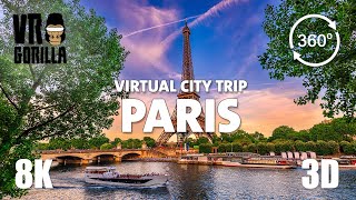 Paris Guided Tour in 360 VR - Virtual City Trip - 8K Stereoscopic 360 Video