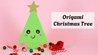 EASY Origami Christmas Tree 🎄 | Paper Christmas Crafts for Kids