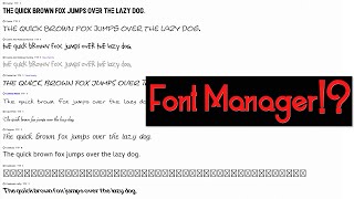 What is Font Manager? 6 things to look out when getting one.