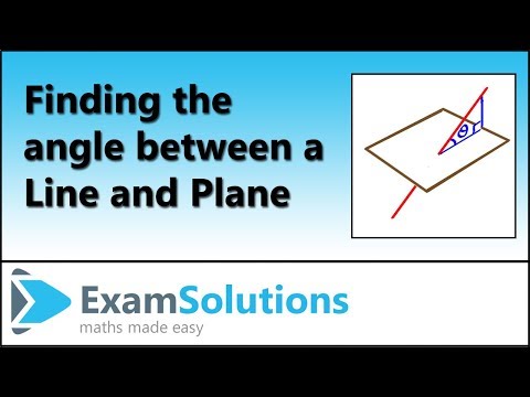 Video: How To Find The Angle Between A Line And A Plane If Points Are Given