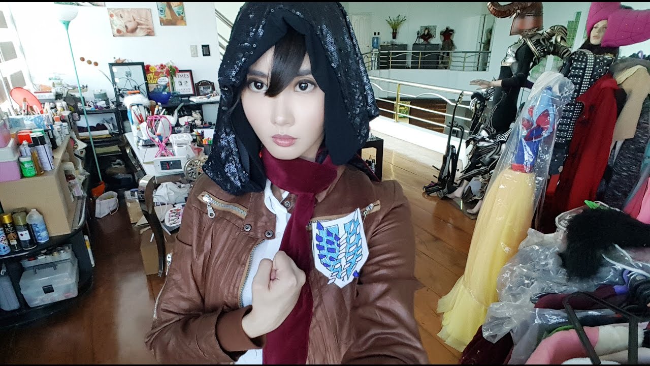 My Low Cost Mikasa Cosplay Process Alodia YouTube