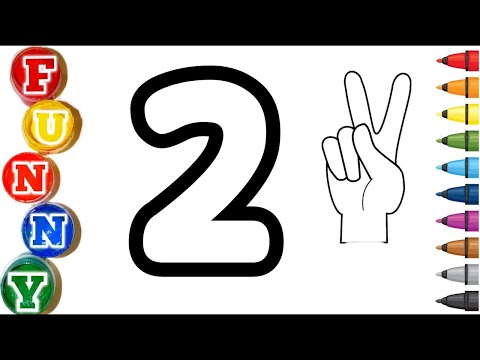 How to draw Number two for kids