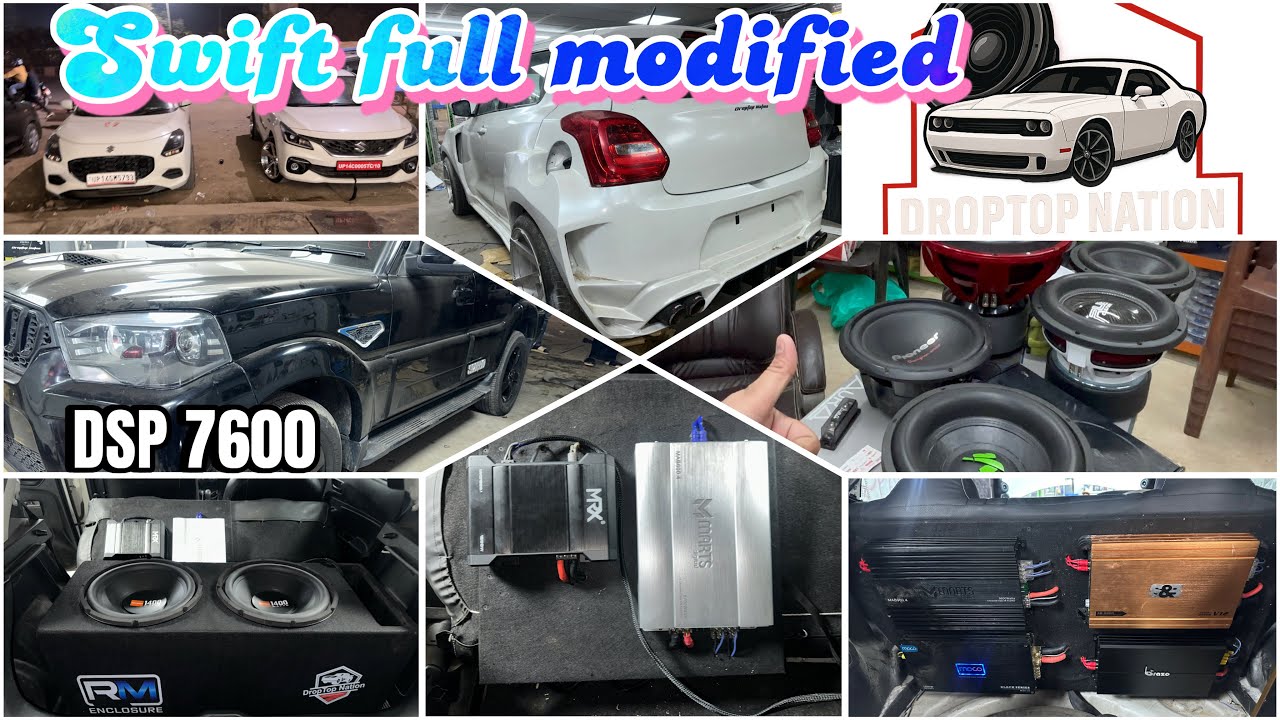 Full wide body kit ✅full audio setup 🎶DSP 7600 ✌🏻double woofer installed 👍