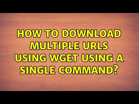 How to download multiple urls using wget using a single command?