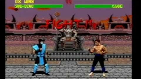 Mortal Kombat 2 On SEGA Mega Drive (Sub-Zero Playthrough) Part 1