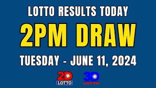 Lotto Result Today Live 2PM Draw June 11, 2024 (Tuesday) Ez2 2D | Swertres 3D Lotto