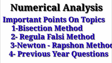 Agra UniversityB.Sc.Final Year Numerical Analysis(Bisection Regula Falsi And Newton-Rapshon Method)