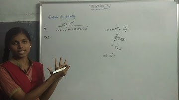 Trigonometry / 11.2 sum no. 1 (i and ii)