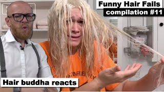 Bleaching killed her hair !!! - Hairdresser reacts to Hair Fails #hair #beauty