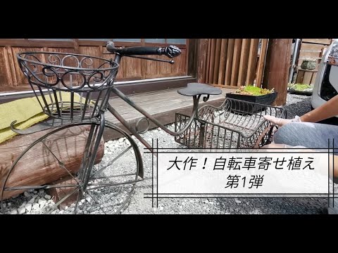 大作！自転車寄せ植え 第1弾 - YouTube