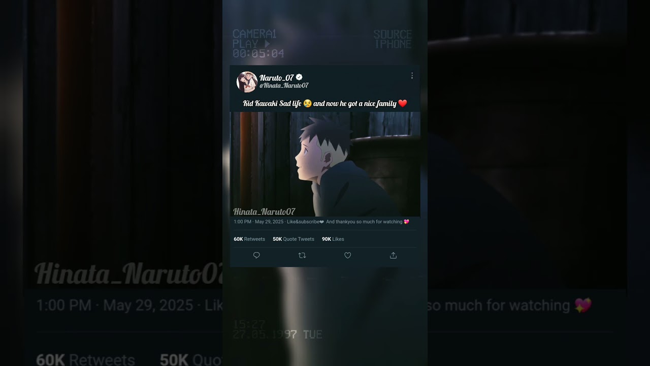 kid Kawaki Sad life and now he got a nice family ❤️ 