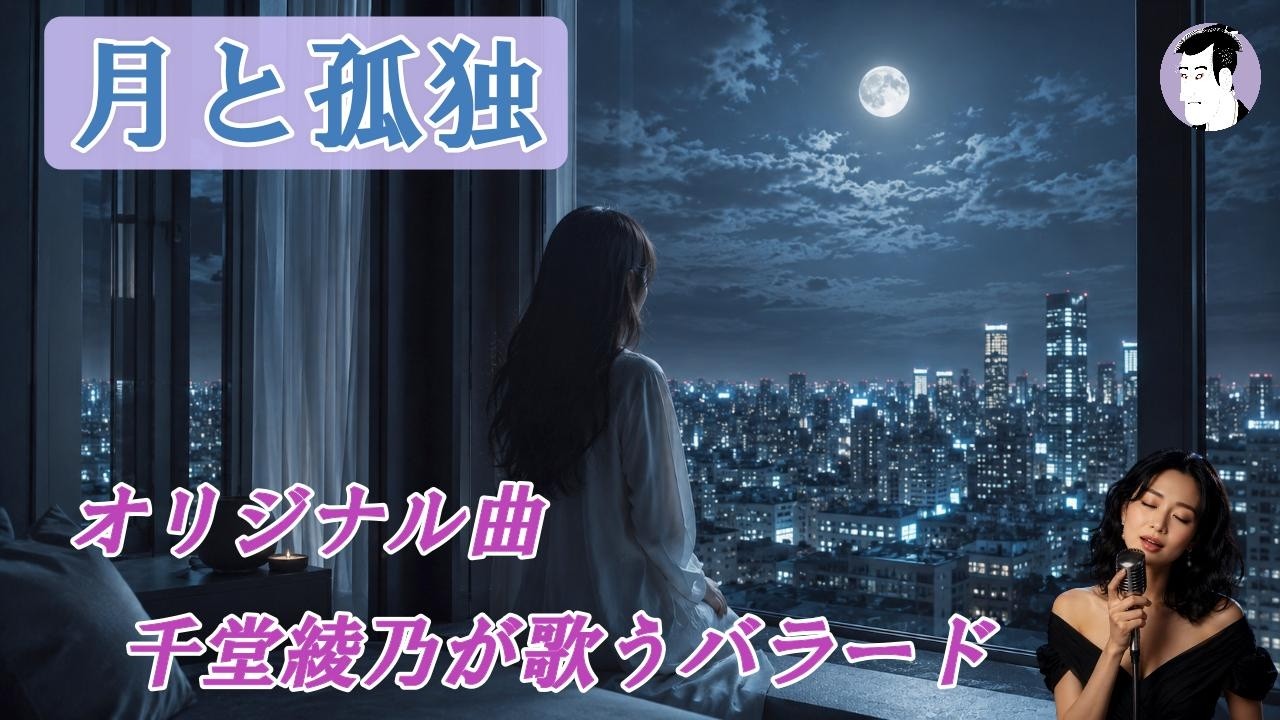 月と孤独(オリジナル曲)【千堂綾乃が歌うバラード】|#SUNO AI #AI作詞 #AI作曲 #AI画像