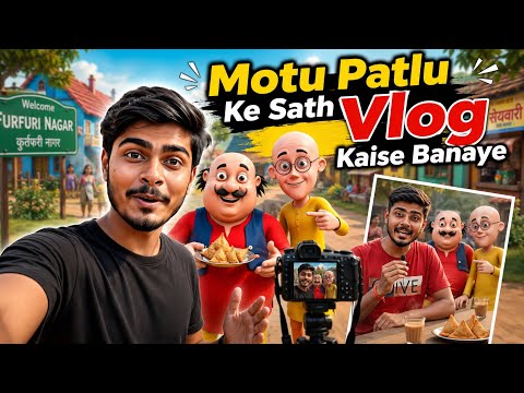 AI Vlog कैसे बनाएं? 😱 सिर्फ 2 मिनट में Motu Patlu जैसी AI Video बनाना सीखें | Free ChaGPT