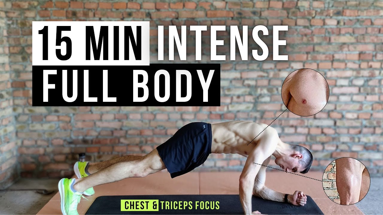 15 Min INTENSE Full Body HIIT Workout at home (No Equipment, No Repeats ...