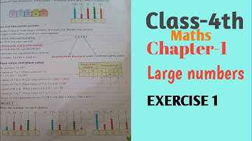 ||Class 4th Maths || maths worksheet|| Chapter 1Large numbers|