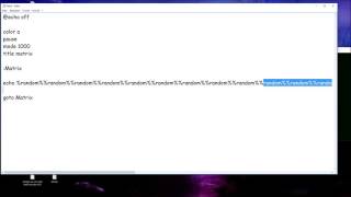 Matrix / Bunte Matrix mit CMD coden! Unser erstes Video.