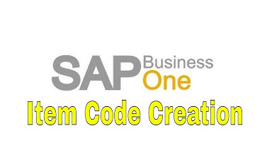 SAP Business One Item Code Creation