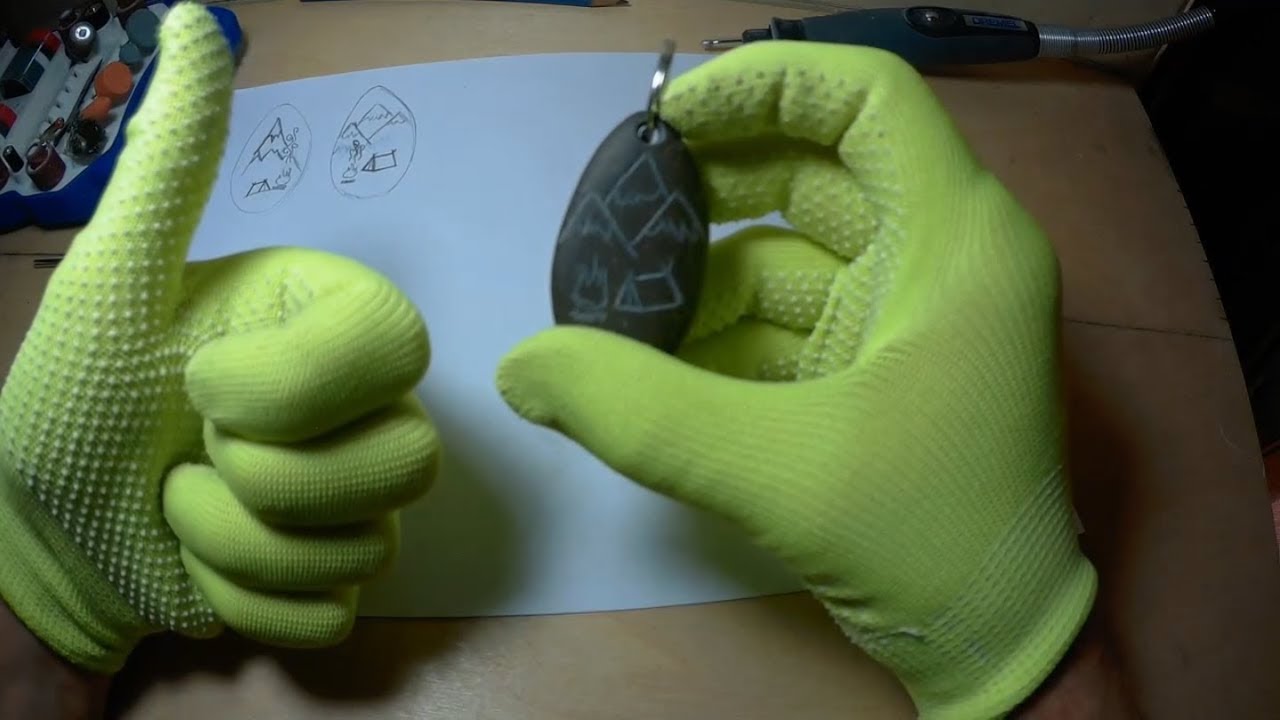 Гравировка по камню - DIY Брелок своими руками - YouTube