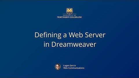 Defining a Web Server in Dreamweaver | UNC Office of Web Communications