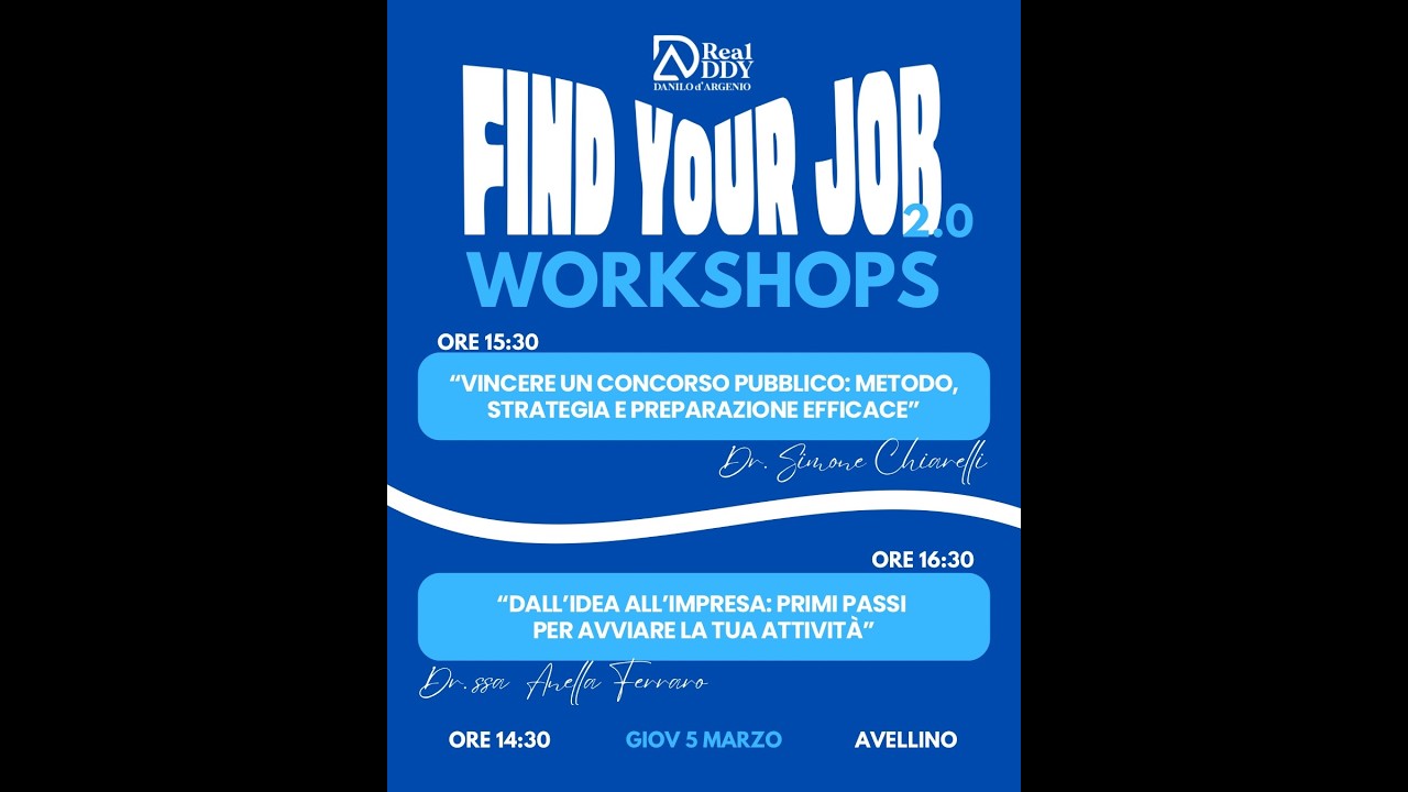 Find Your Job” e concorsi pubblici (diretta live con Simone Chiarelli) 5 marzo 2026