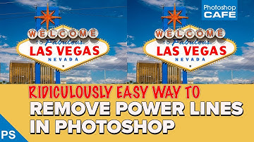 REMOVE POWER LINES in a photo with PHOTOSHOP, so easy