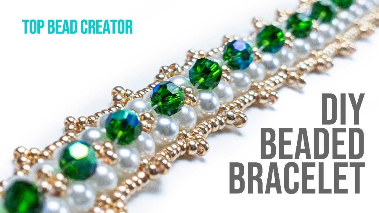 Pearl crystal bracelet Tutorial, How to make bracelet, DIY pearl ...